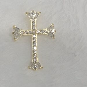 Elegant Gold and Silver Cross Pendant